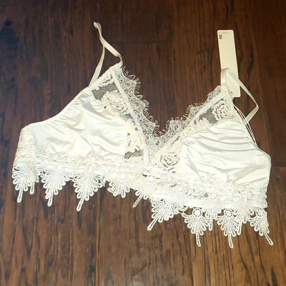Line and Dot Francoise Bralette White Size Large - Picture 2 of 6